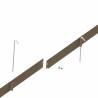 bordure de jardin en acier corten brut en 3 mètre linéaire vue technique