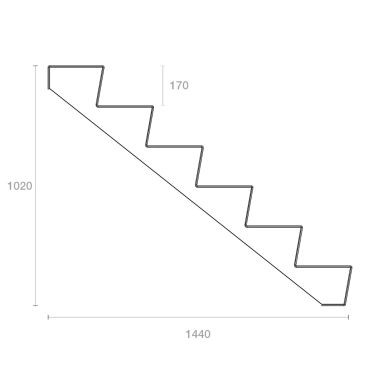 Escalier extérieur en acier corten activé 1,5 M
