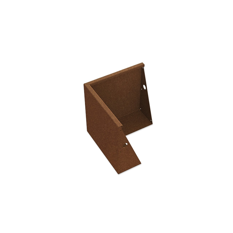 Angle costière en acier corten activé