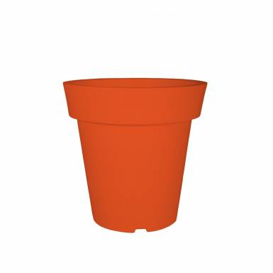 pot-de-fleurs-plastique-extravase-orange-signalisation-Les-Serruriers-du-Paysage