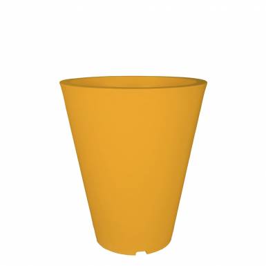 pot-de-fleurs-plastique-vase-jaune-melon-Les-Serruriers-du-Paysage